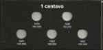 4 CARTELAS PARA MOEDAS . 1 CENTAVO - SOJINHA  1979 A 1983