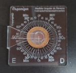 Medidor angular do reverso . Inclinado-horizontal-invertido. Peça em acrilico. Medindo 70mmx70mm.