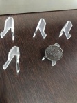 05 UNIDADES DE SUPORTE EM ACRILICO PARA MOEDAS