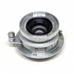 Lente Ernst Leitz Wetzlar Summaron f=3.5 cm 1:3.5. Em perfeito estado de conservação. Coleção Carlos Frederico Cardoso, Rio de Janeiro/RJ.