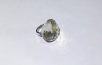 Vintage Fashion Luxo Jóias, Anelão com Cristal Lapidado, em Prata de Lei, Aro 17, medindo 28mm de diâmetro. Peso total 16,82gr