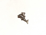 Fashion Luxo Jóias, Pingente Golfinho em Prata de Lei, vazado, filigranado, medindo 2,3cm. Peso total 1,92gr