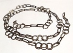 Vintage Fashion Luxo Jóias, Cordão Cigano em Prata de Lei 800 contrastado, Elos mistos e acabamento Martelado, medindo 80cm. Peso total 21,57gr