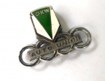 Vintage Antigomobilismo, Coleção, Decoração, Emblema Dianteiro da DKW, original cromado e esmaltado, Auto Union, medindo 9,7cm, com 3 pinos de rosquear
