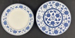 Dois pratos em porcelana chinesa sendo um de MACAU. Diams. 20 e 23cm.