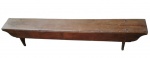 Antigo banco de madeira maciça rustica rústica. Medindo; 242  x 33 x 46 cm.