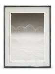 Lyria Palombini, "Titulo Ilegível", serigrafia 4/20, datado de 1980, moldura em alumínio sanduíche, medindo 91x70cm e obra 73x53cm.