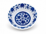 PORCELANA / POLOVI - GERMER - (1) Saladeira em porcelana branca esmaltada, decorada em azul-cobalto com motivos florais estilizados , medida : 10 x 26 cm