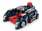BRINQUEDO, um (1) veículo de assalto X-MEN Secret Weapon Power Slammers Assault Vehicle, da TOY BIZ, lançado em 1998, confeccionado em plástico rígido, com design futurista em tons de azul, preto, vermelho e prata, rodas laterais, compartimentos e mecanismos de ação. Peça da linha inspirada nos X-Men, apresentando sinais de uso e desgastes e pequenas quebras. Mecanismos e funcionamento não testados. Peça no estado, medindo 13x37x26cm.