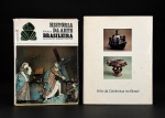 LIVROS, dois (2) exemplares sobre arte brasileira, sendo: A) História da Arte Brasileira  Pintura, Escultura, Arquitetura e Outras Artes, de P. M. Bardi, Editora Melhoramentos; B) Arte da Cerâmica no Brasil, publicação ilustrada dedicada à produção e à história da cerâmica brasileira. Apresentam sinais de uso, manchas e desgastes compatíveis com a idade. Exemplares no estado.