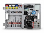 COLECIONISMO, um (1) kit de microscópio infantil 5 em 1, marca BAT TAT, com ampliação de até 1200x, acompanhado de maleta para transporte e caixa original. Conjunto com acessórios diversos, sem conferência de peças,