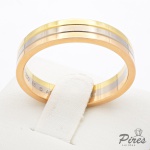 CARTIER - Aliança Trinity em Ouro Amarelo, Branco e Rosa 18K, 4,6mm de Largura, Aro 27, peso de 8 gr