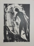 Enrico Bianco, `Carlos Drummond 16/60` - serigrafia medindo 47,5 x 35,5 cm , a.c.i.d