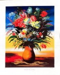 Enrico Bianco, `Vaso com Flores P/E` - serigrafia medindo 62 x 50 cm, a.c.i.d