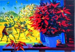 Enrico Bianco, ``Vaso com Flores / Brincadeira no Quintal` - P/A II/XII` - serigrafia medindo 50 x 70 cm, a.c.i.d