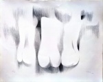 Enrico Bianco, `Nús 16/50 datado de 1980` - Litografia medindo 50x75cm, a.c.i.d