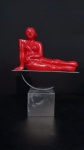 ADÉLIO SARRO, `Descanso Horizontal` - Fiberglass medindo 35x27x10,5, assinatura na base