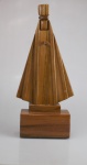 Sérgio Martins, `Nossa Senhora` - Escultura em Madeira medindo 35x17x26, assinatura na base