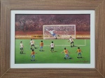 Julio Cesar Brigato, `O Dia do Goleiro` - óleo sobre tela medindo 19,1x29,1, a.c.i.d