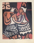 Emiliano Di Cavalcanti, `Baianas 73/100` - serigrafia medindo 58x48, a.c.i.d