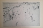 Portinari, `Morro` - Litogravura medindo 54x36, Sem assinatura