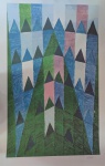 Alfredo Volpi, `Ogiva P.I.` - gravura medindo 89X58,5, a.c.i.d