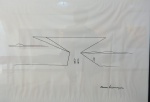 Oscar Niemeyer, `Museu de Arte Contemporânea de Niterói ` - Caneta hidrocolor sobre papel medindo 64 x 88 cm, a.c.i.d