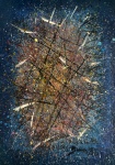 Antonio Bandeira, `Abstrato` - Óleo sobre cartão medindo 28 x 19 datado de 60, a.c.i.d