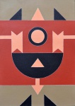 Rubem Valentim, `Emblema 88` - acrílica sobre tela medindo 50x35, a.c.i.d, Brasília 1988