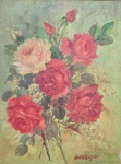 Anita Malfatti, `Flores` - óleo sobre tela colado em cartão medindo 40x30, a.c.i.d