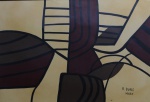 Roberto Burle Marx, `Abstrato` - guache sobre papel medindo 32 x 48, a.c.i.d