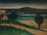 José Pancetti, `Marinha com figuras` - Óleo sobre tela medindo 24 x 33 datado Bahia 1948, a.c.i.d e verso ( Com Certificado de autenticidade )