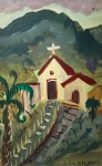 Anita Malfatti, `Paisagem com Igreja` - óleo sobre placa medindo 20x13, a.c.i.d