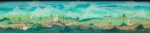 Alberto da Veiga Guignard, `Paisagem Imaginária` - óleo sobre madeira medindo 11 x 43, a.c.i.d e verso