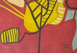 Roberto Burle Marx, `Abstrato` - guache sobre papel medindo 21 x 29, a.c.i.d