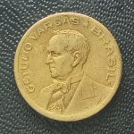 BRASIL 10 CENTAVOS 1945 COM SIGLA - PEÇA MUITO ESCASSA - B181 - -BRONZE ALUMINIO