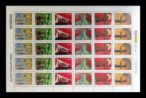 Folha de selos Brasil 2010 MINT, tema Brasília em Cores, contendo 30 selos novos sem carimbo, com de