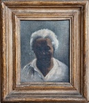 Belíssimo retrato a óleo de mulher negra idosa. 28x26. Este quadro, embora não esteja assinado, foi