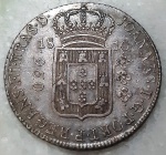 Brasil, Patacão, 960 Réis, 1810R, Rio de Janeiro. 960 com  algarismos pequenos Variante 5  PG25  (Lupércio), quase flor de cunho. Prata