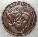 Brasil, 5 Centavos, 1998  Moeda Anômala / Variante: Reverso inclinado