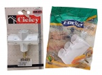 Lote composto por 2 plugs em plástico - 08x08x05 cm o maior e 07x07x04 cm o menor - lacrado.