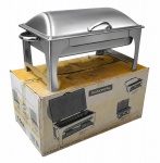 TRAMONTINA - Réchaud banho Maria - 220V - 34x69x36 cm - na embalagem original - funcionando - apenas faltando fogareiro e embalagem com rasgos e desgastes do uso e do tempo