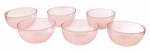 DESCO - Conjunto com 6 bowls em plástico - 06x13x10 cm - com riscos do uso.
