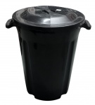 Cesto de lixo em polipropileno - 60x54 cm - 62L - com desgastes do uso.