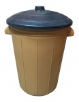 Cesto de lixo em polipropileno - 62x45 cm - 62L - com desgastes do uso.