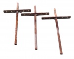 Conjunto com 4 suportes invisível em metal para prateleira - 24x14 cm - com desgastes no acabamento.
