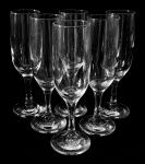 Conjunto com 6 taças em cristal - 18x05 cm.