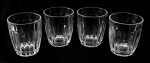 Conjunto com 4 copos em cristal - 07x06 cm.