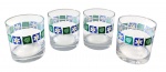 Conjunto com 4 copos de whisky em vidro - 08x08 cm.