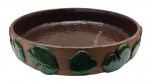 Grande e pesada centro de mesa em cerâmica vitrificada - 09x41 cm.